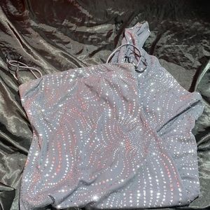 Arianna by Rachel Kaye Vintage Asymmetrical Midi Dress